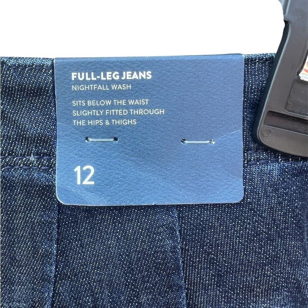 J. Jill Denim Metropolitan Full Leg Jeans Dark Wash Size 12 - Picture 4 of 7
